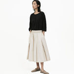 Two Way Midi Skirt - Ivory - G R A Y E