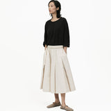 Two Way Midi Skirt - Ivory - G R A Y E