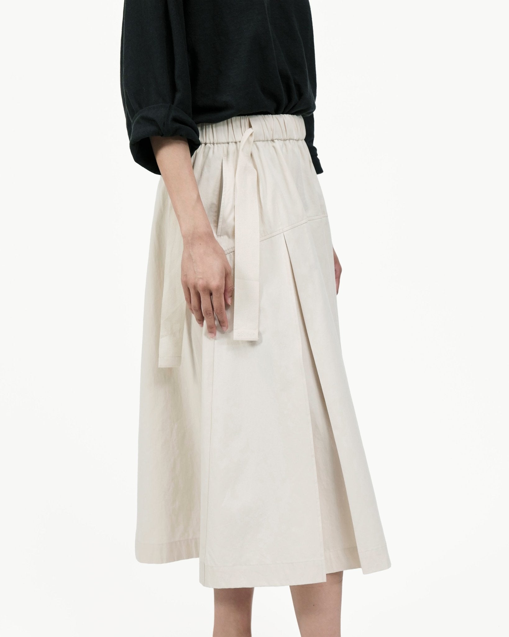 Two Way Midi Skirt - Ivory - G R A Y E