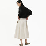 Two Way Midi Skirt - Ivory - G R A Y E