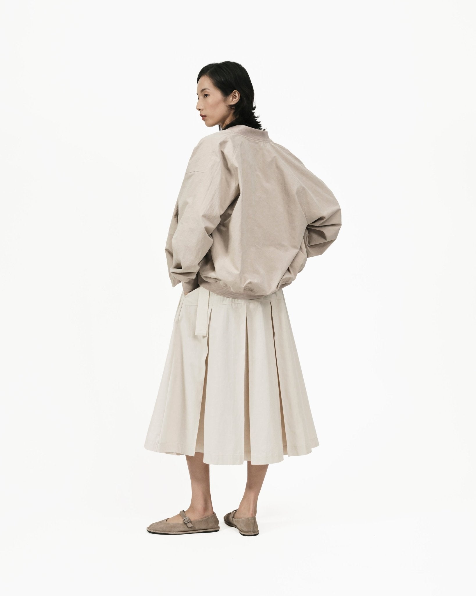 Two Way Midi Skirt - Ivory - G R A Y E