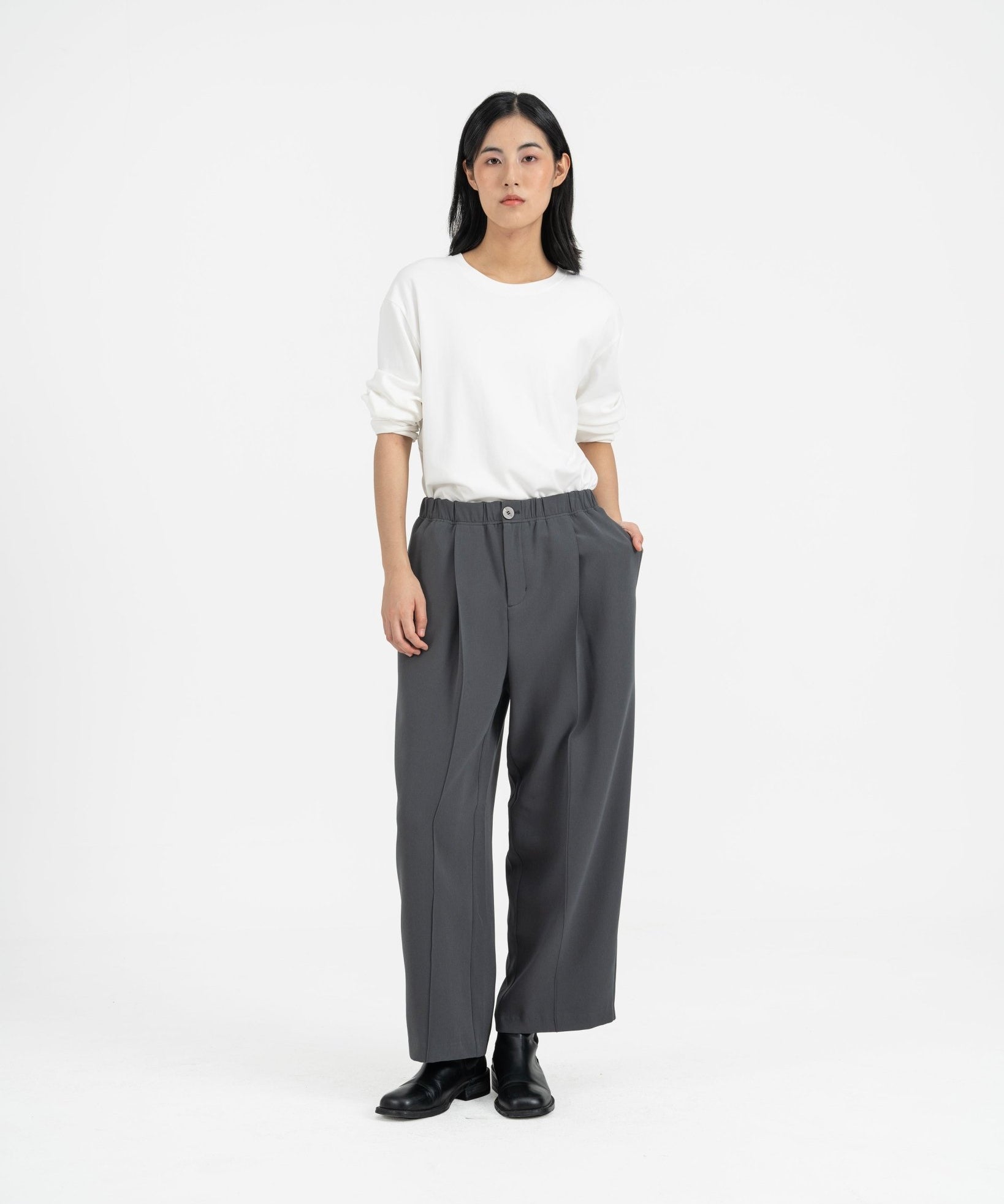 Wayfarer Tailored Pants - Fog Gray - G R A Y E