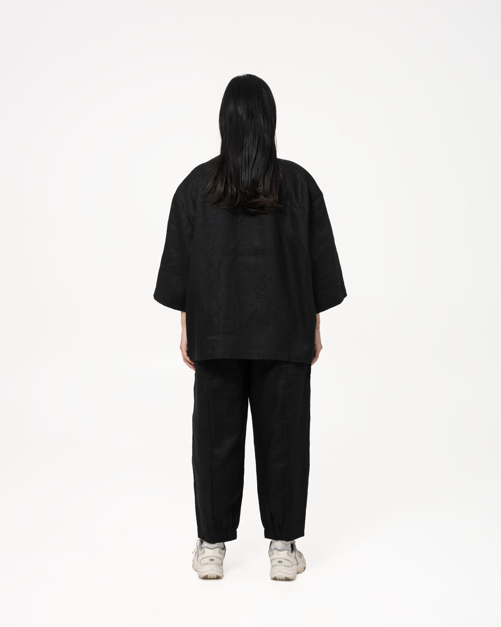 Wrapped Button Kimono - G R A Y E