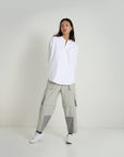 GRAYE Singapore Unisex Fashion Label - Convertible Cargo Pants - Light Gray