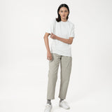 Cupro Tee - Melange White - G R A Y E
