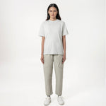 Cupro Tee - Melange White - G R A Y E