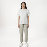 Cupro Tee - Melange White - G R A Y E