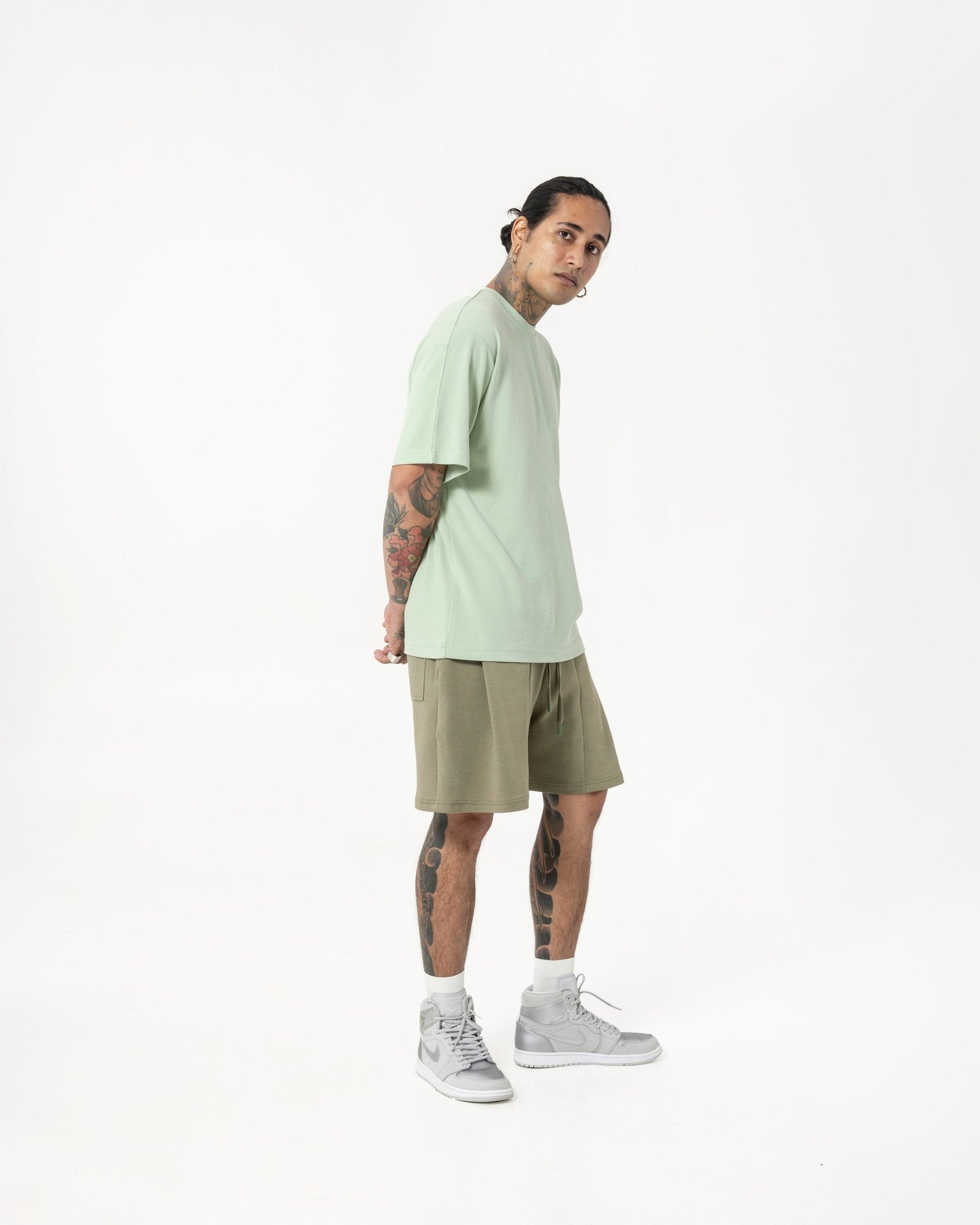 Cupro Tee - Pistachio Green - G R A Y E