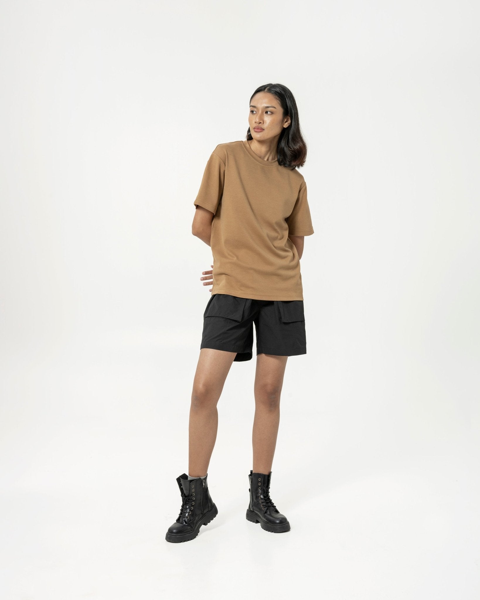 Cupro Tee - Sepia Brown - G R A Y E