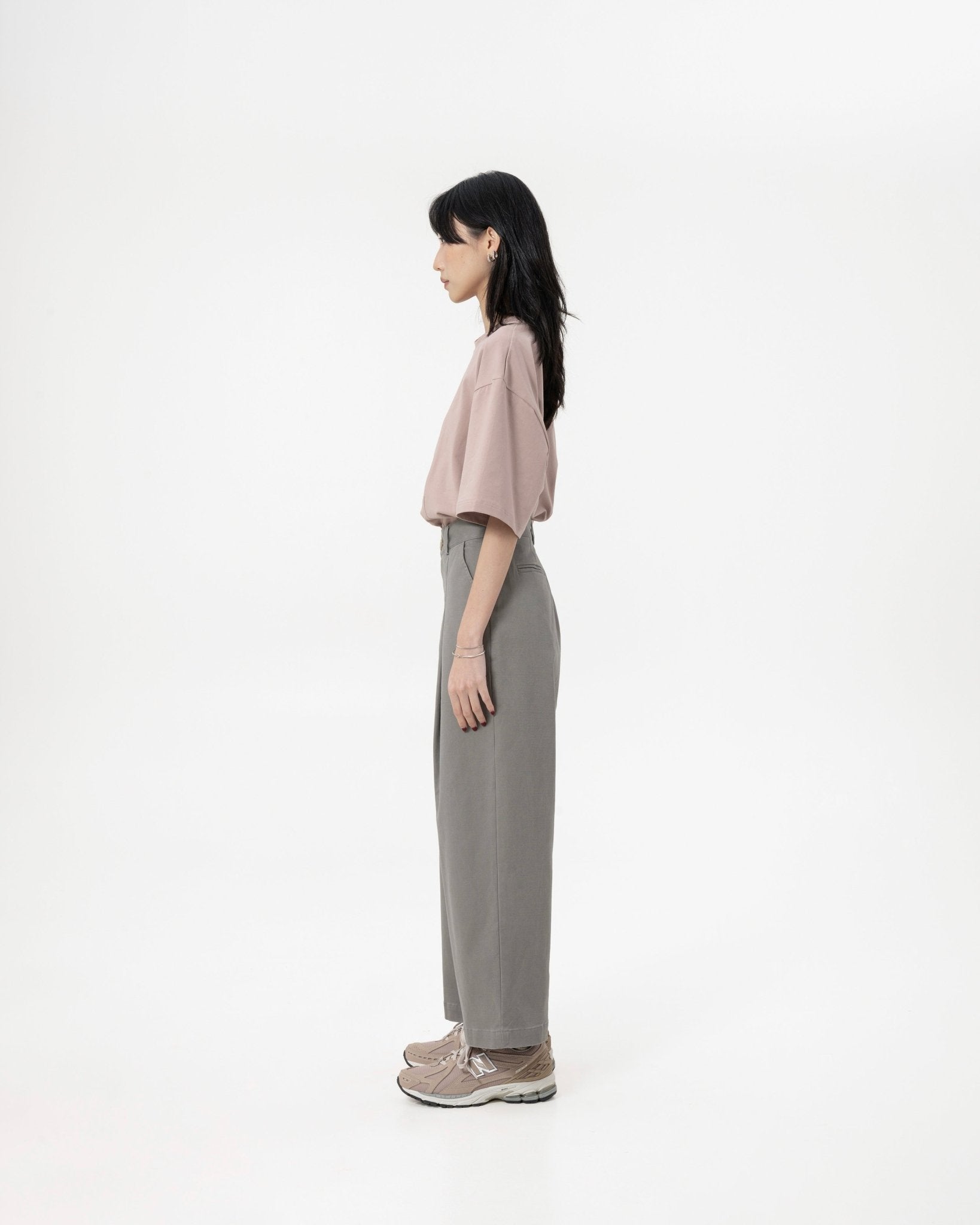 GRAYE Straight Cut Pants - Mauve Gray - G R A Y E