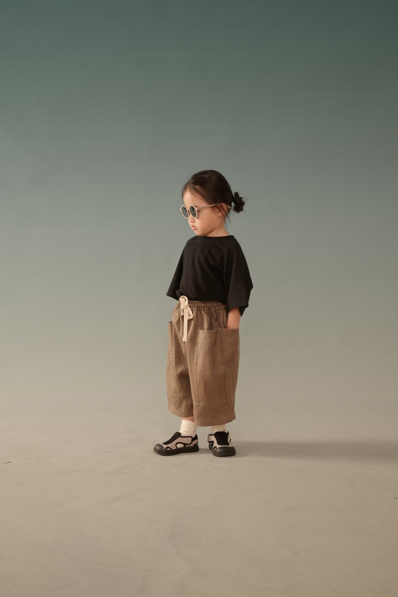 Kid's Cupro Tee - Black - G R A Y E