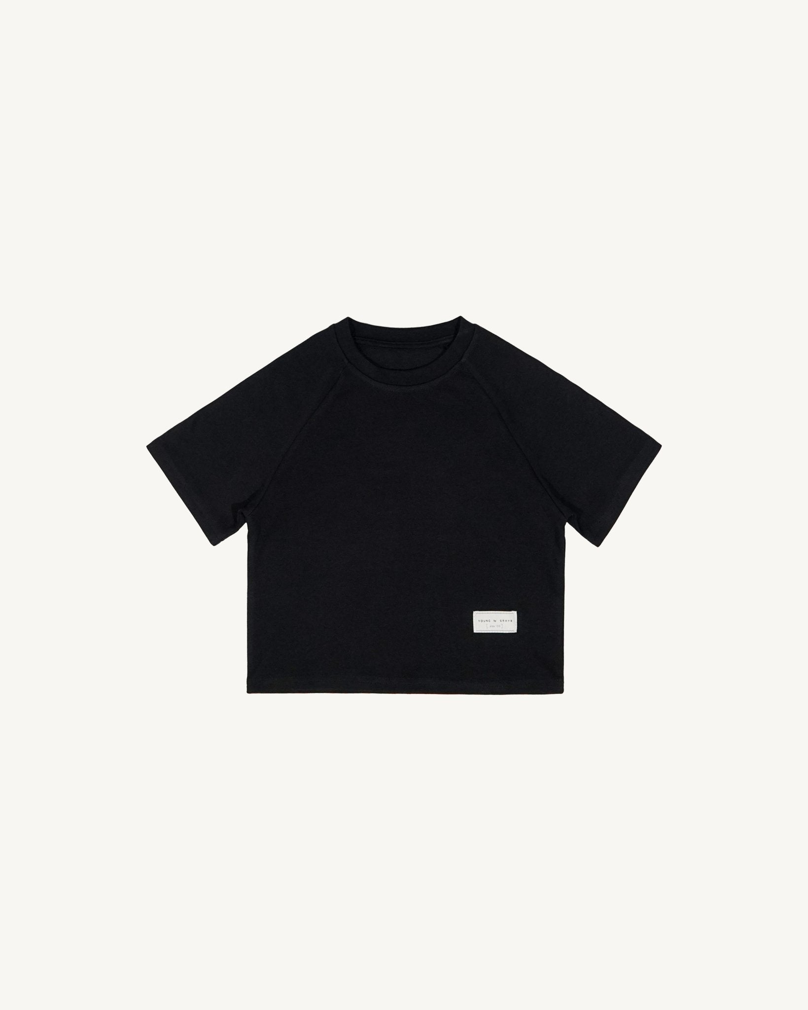 Kid&#39;s Cupro Tee - Black - G R A Y E