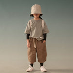 Kid's Cupro Tee - Melange Gray - G R A Y E