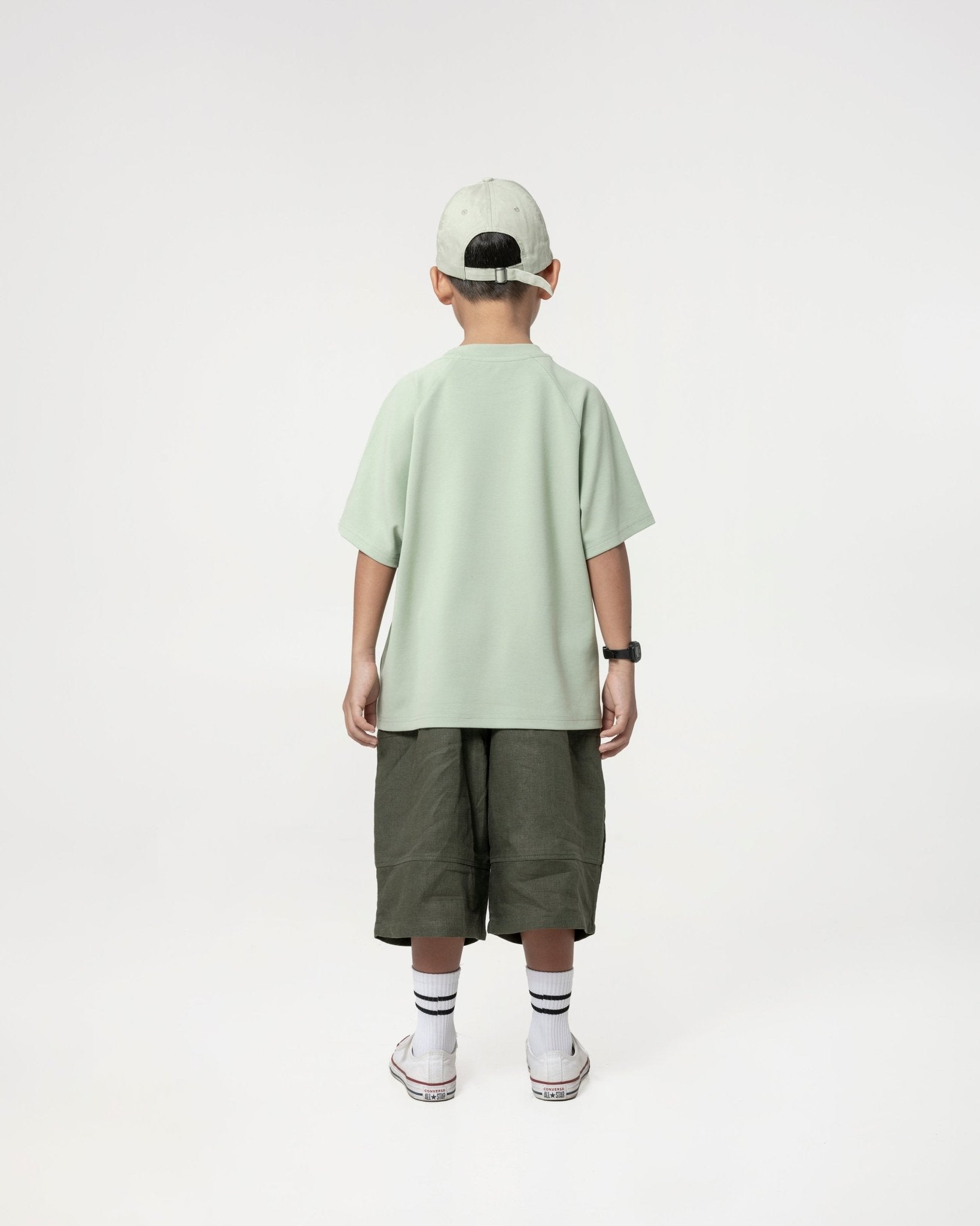 Kid's Cupro Tee - Pistachio Green - G R A Y E