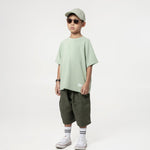 Kid's Cupro Tee - Pistachio Green - G R A Y E