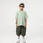 Kid's Cupro Tee - Pistachio Green - G R A Y E
