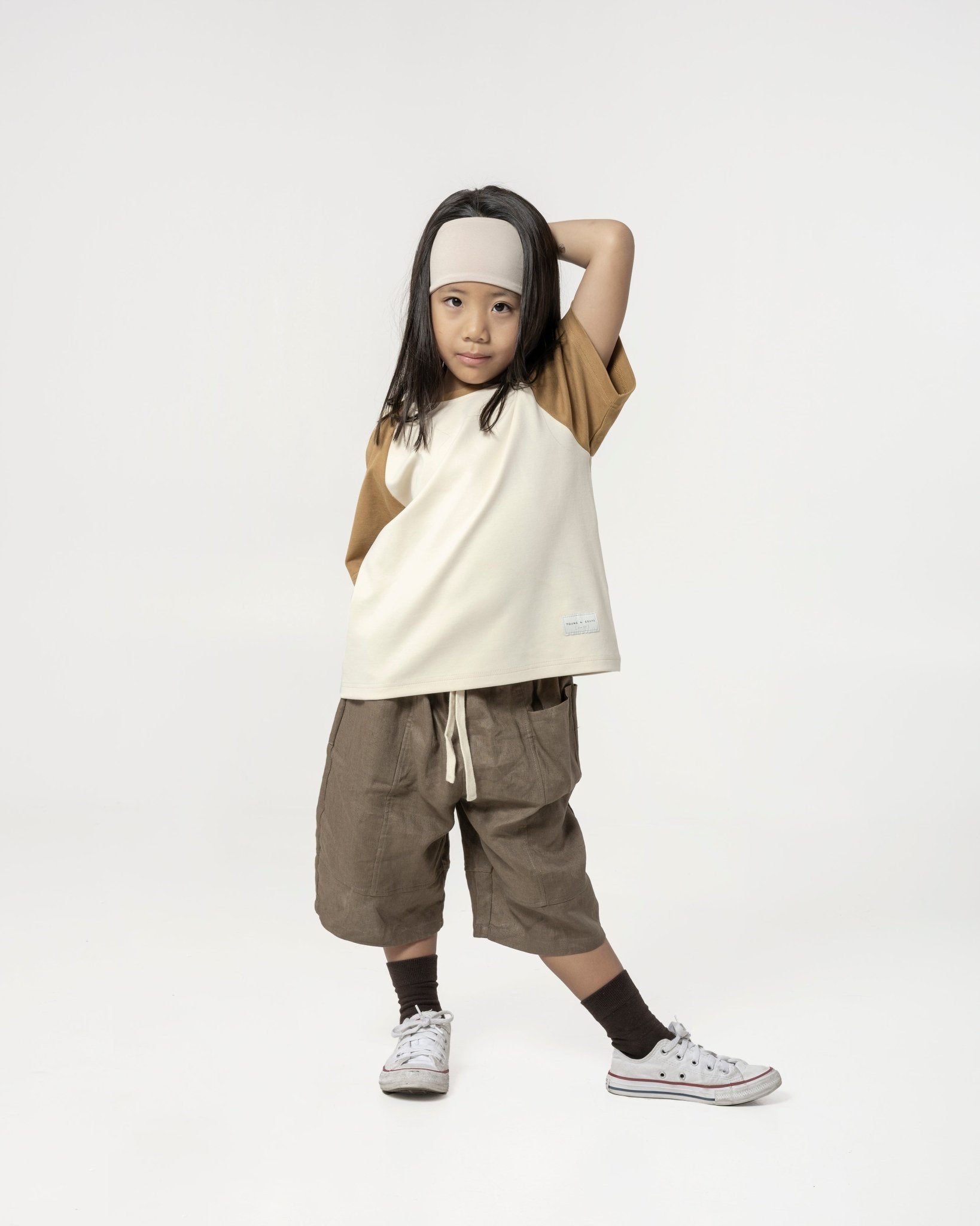 Kid&#39;s Cupro Tee - Sand - G R A Y E