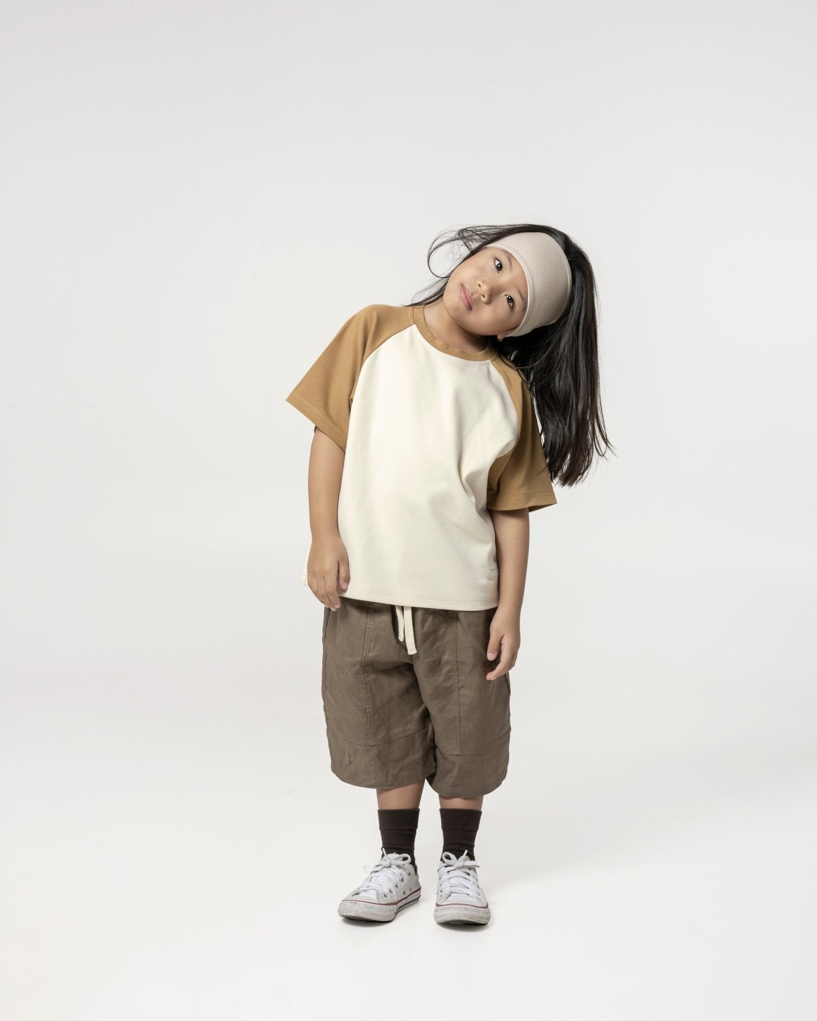 Kid's Cupro Tee - Sand - G R A Y E