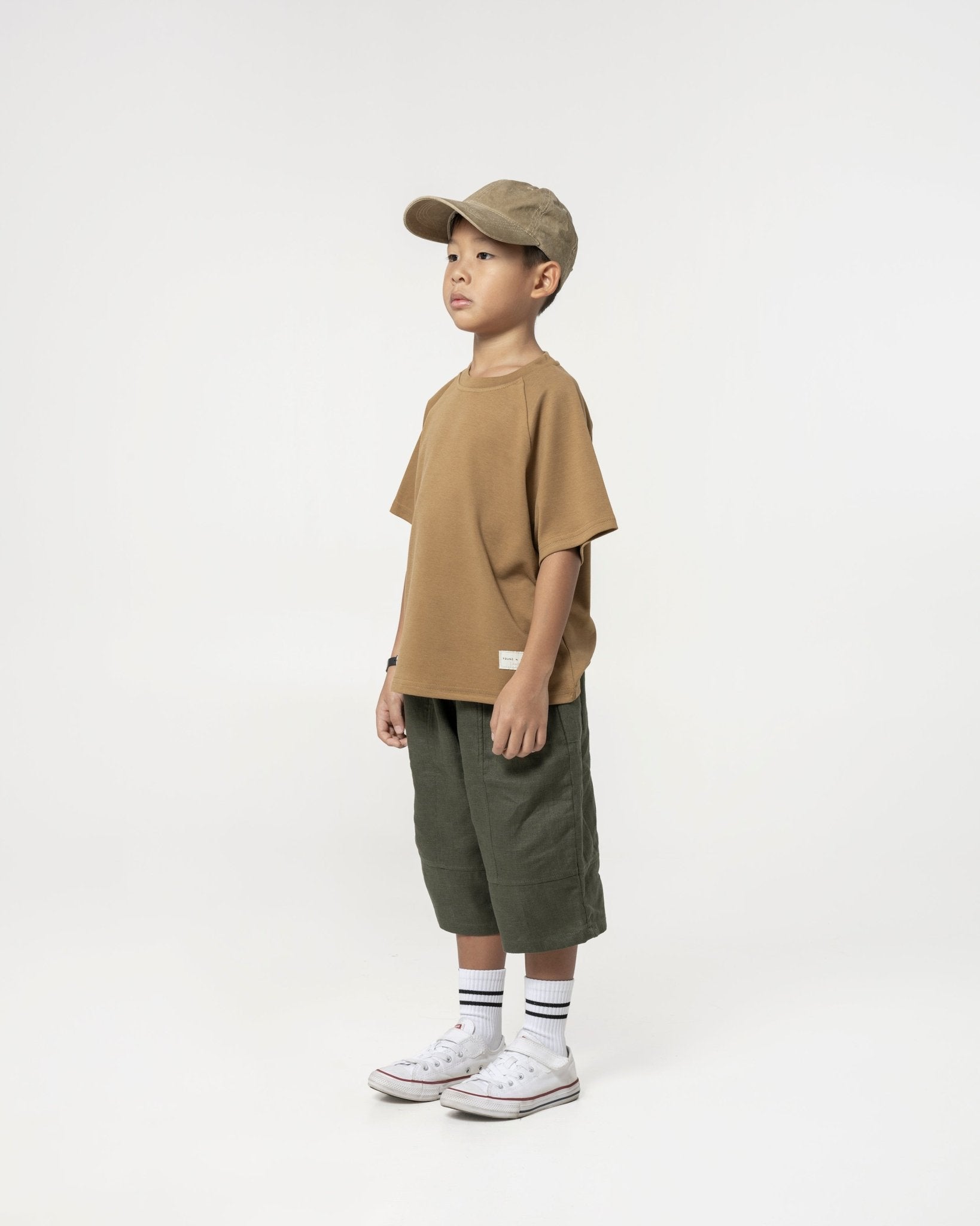 Kid&#39;s Cupro Tee - Sepia Brown - G R A Y E