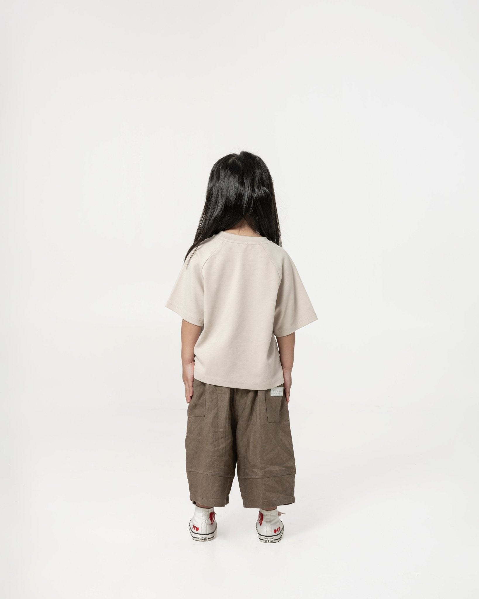 Kid&#39;s Cupro Tee - Stone - G R A Y E