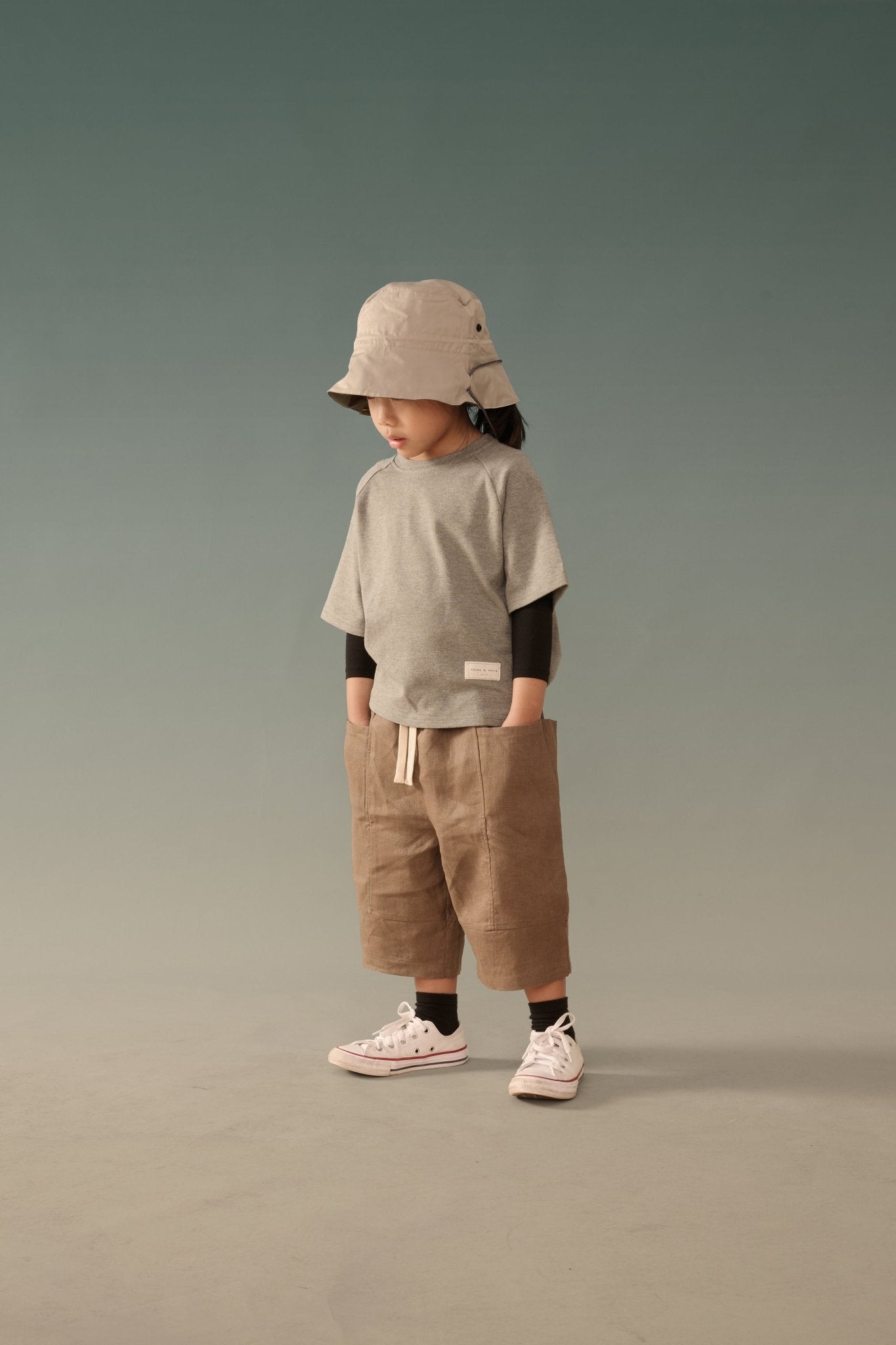 Kid's Linen Pants - Brown - G R A Y E