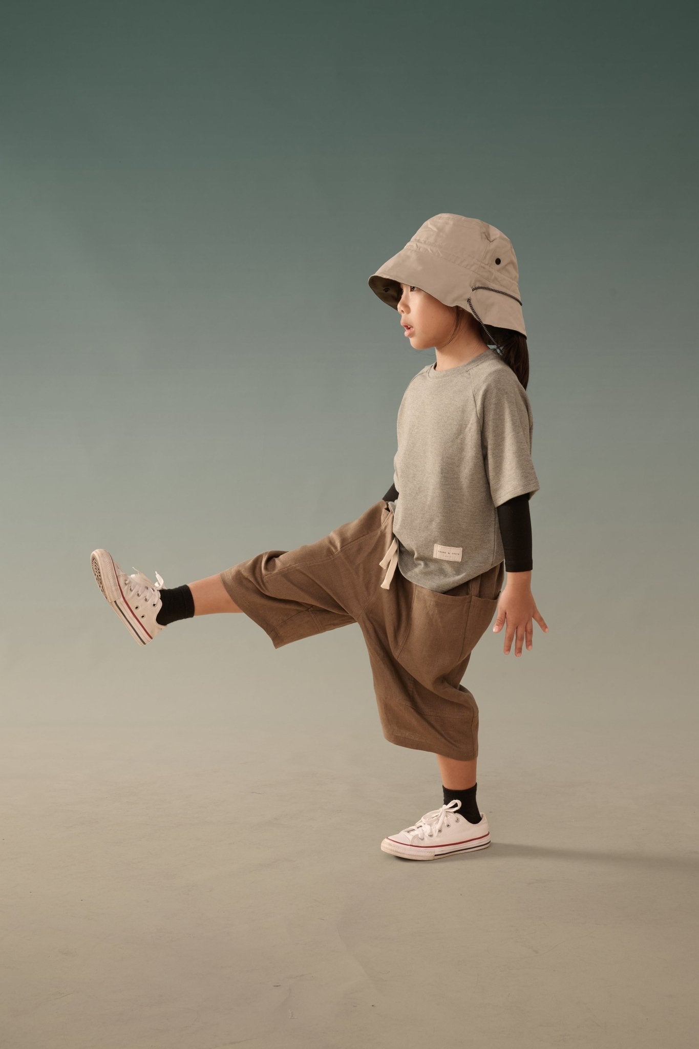 Kid's Linen Pants - Brown - G R A Y E