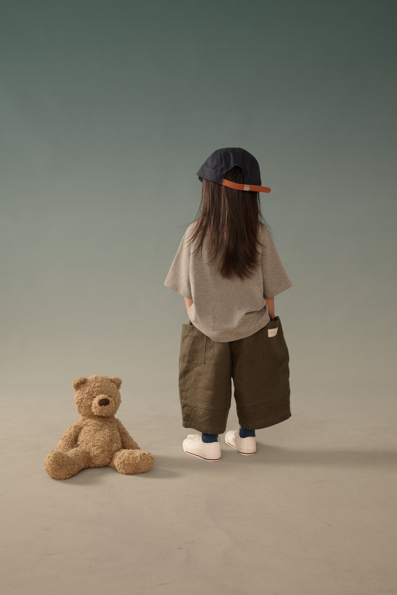 Kid&#39;s Linen Pants - Olive Green - G R A Y E