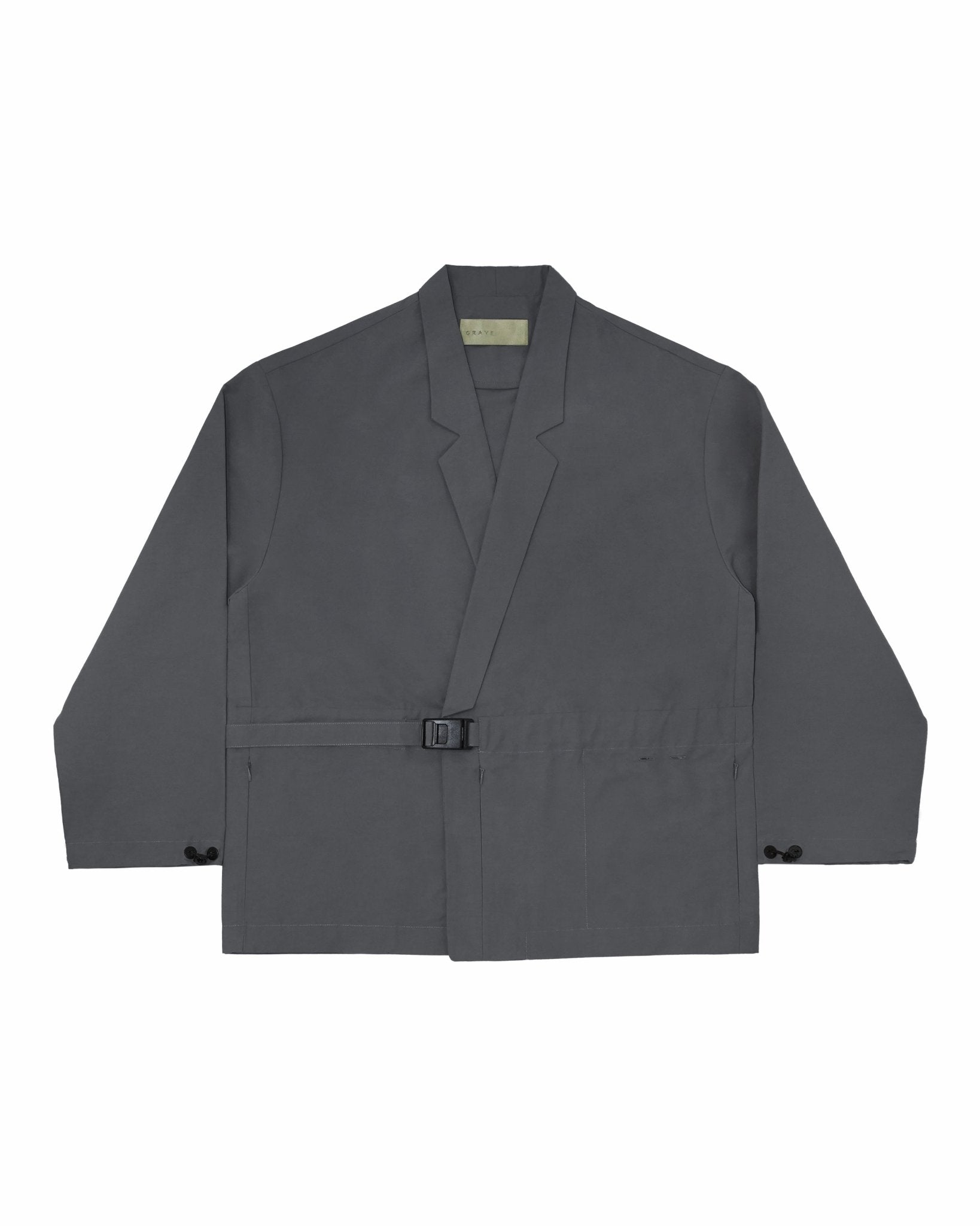 Kimono Buckle Jacket - Graphite - G R A Y E