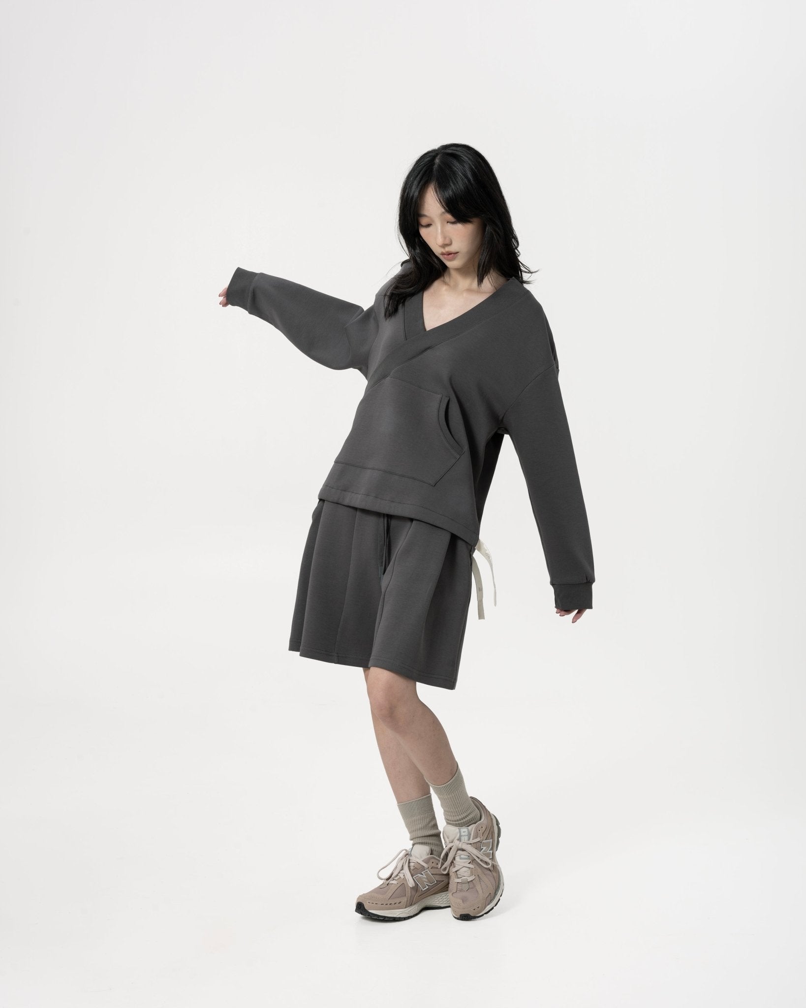 Kimono Sweater - Graphite - G R A Y E