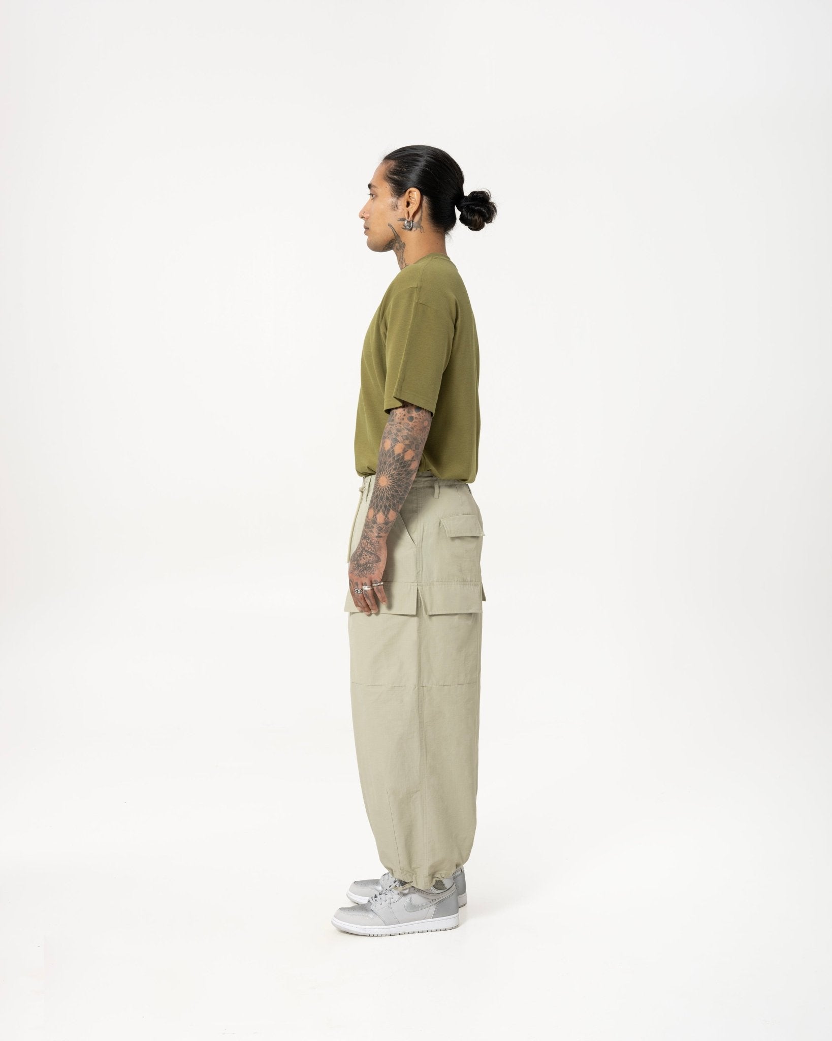 Multi-Pocket Ripstop Pants - Light Khaki - G R A Y E