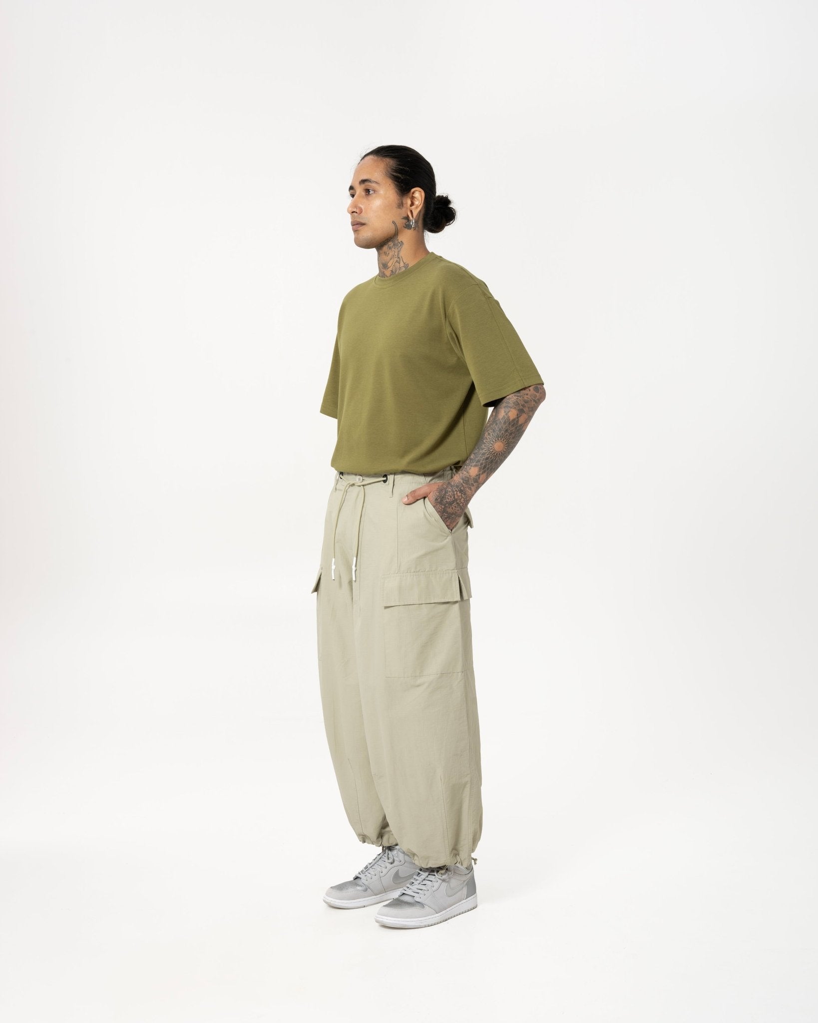 Multi-Pocket Ripstop Pants - Light Khaki - G R A Y E