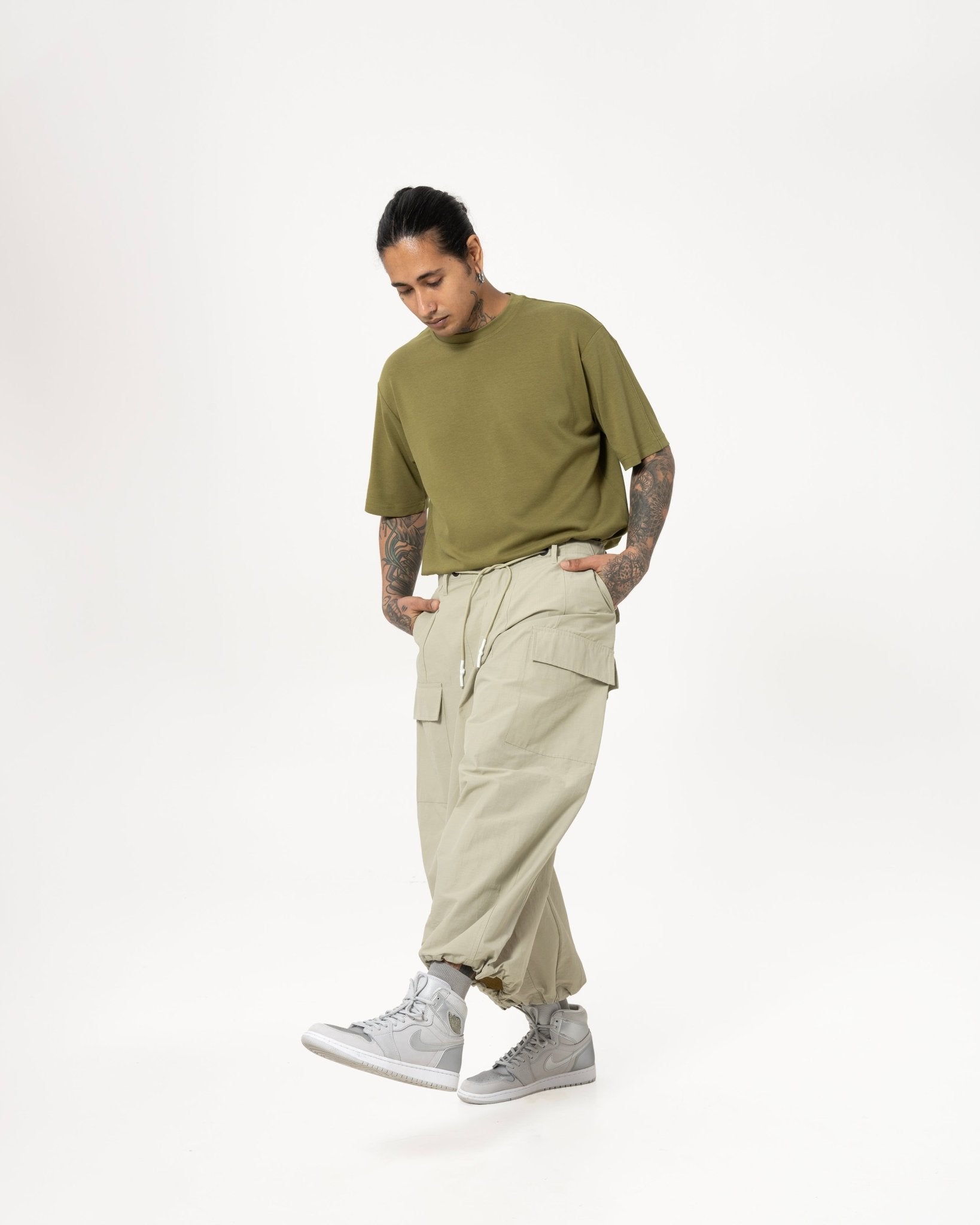 Multi-Pocket Ripstop Pants - Light Khaki - G R A Y E