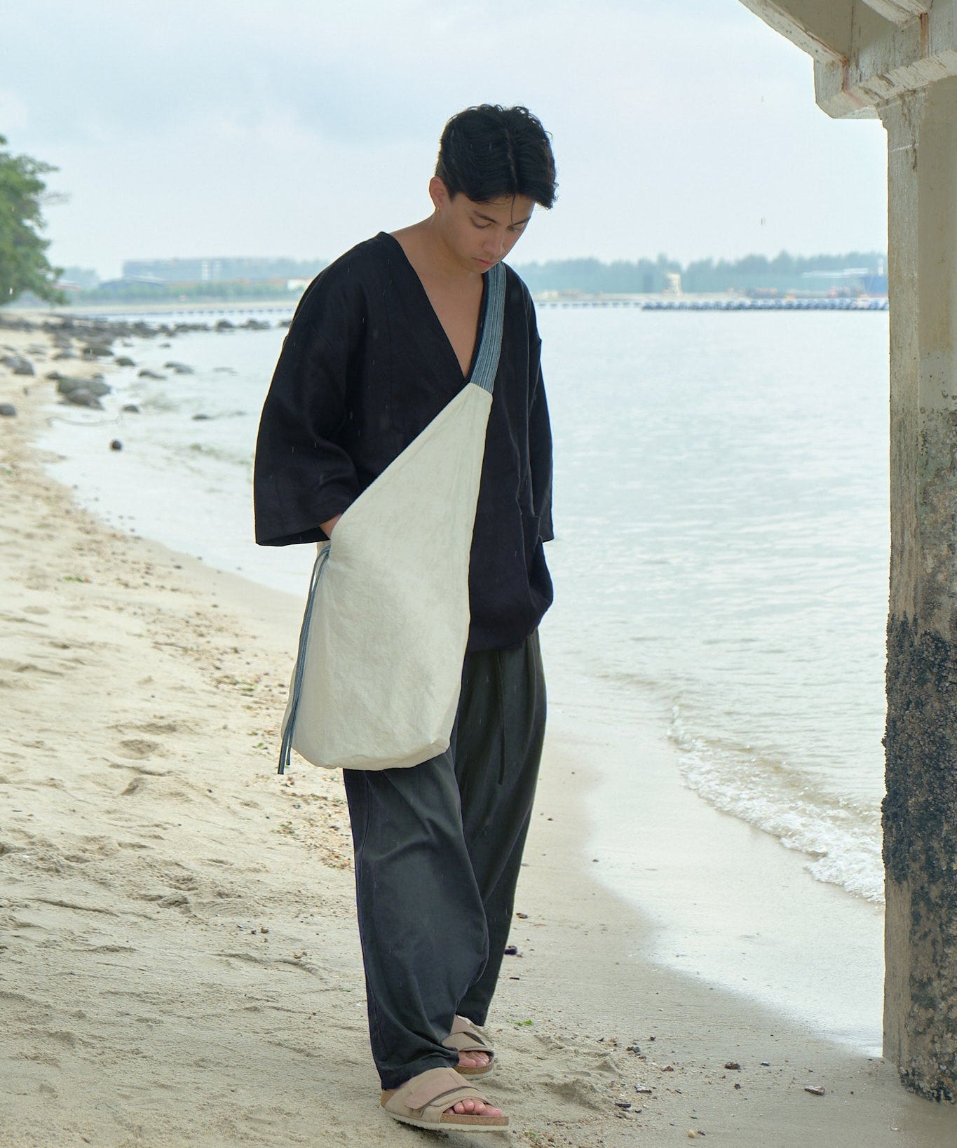 One-Piece Tsuno Bag - Denim Blue - G R A Y E
