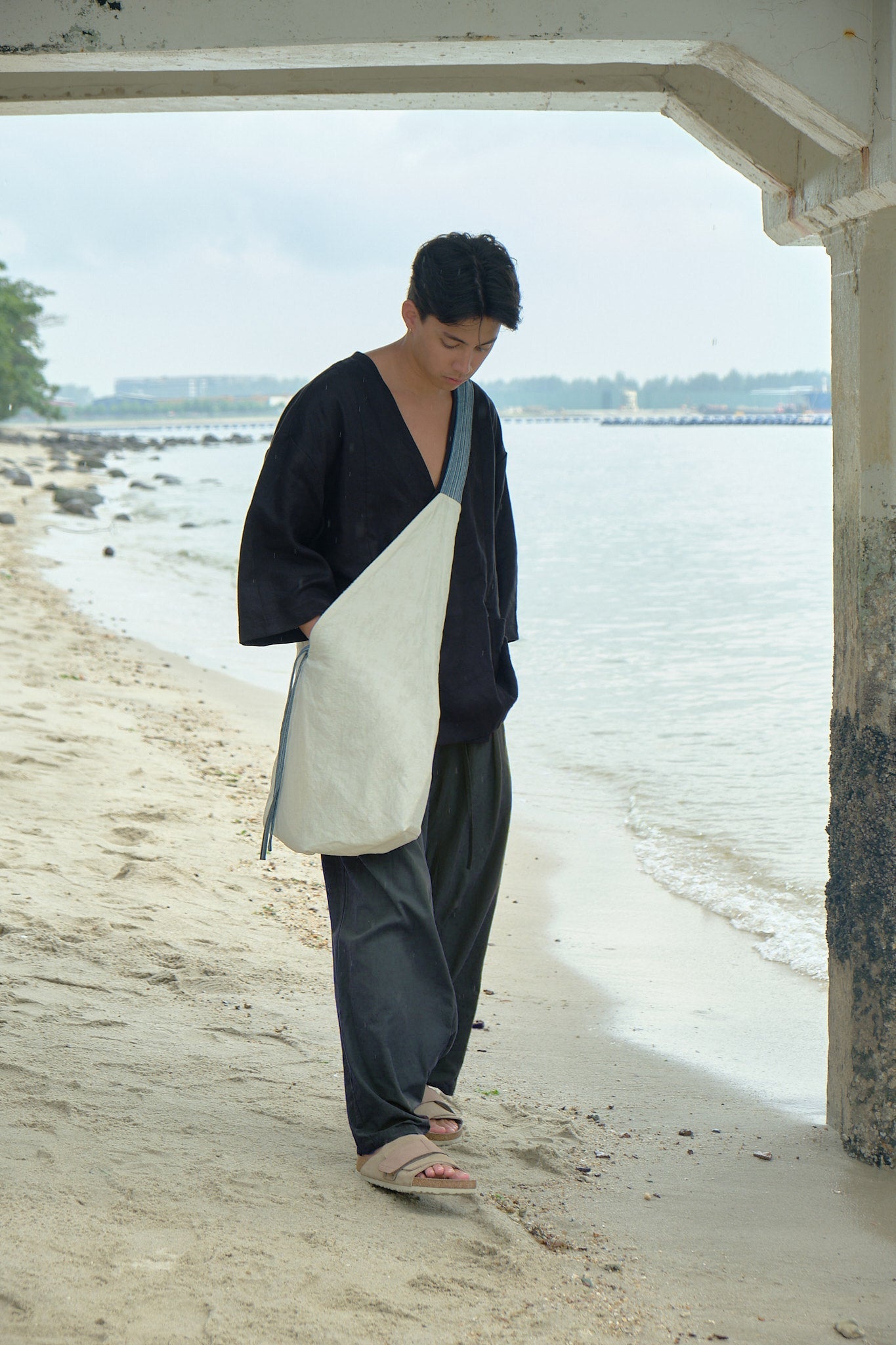 One-Piece Tsuno Bag - Denim Blue - G R A Y E