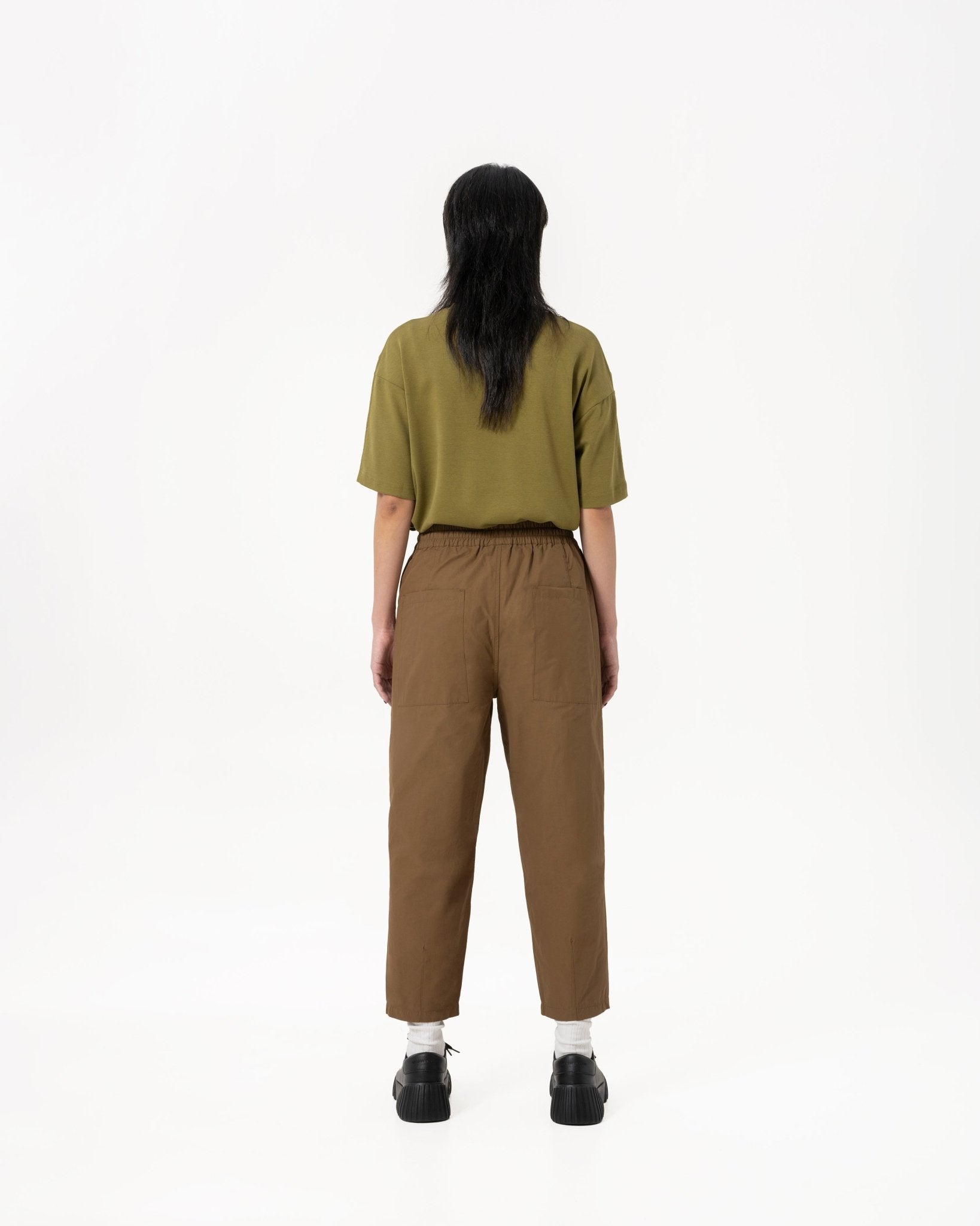 Relaxed Elasticated Trousers - Amber - G R A Y E