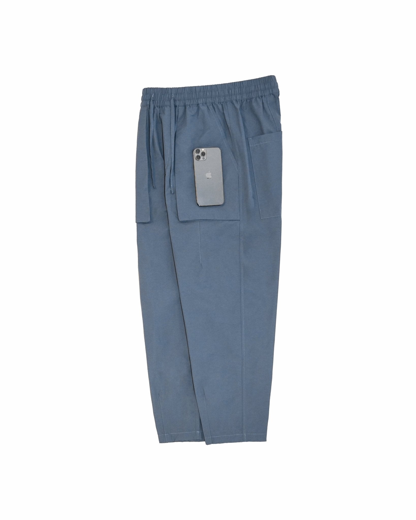 Relaxed Elasticated Trousers - Light Blue - G R A Y E