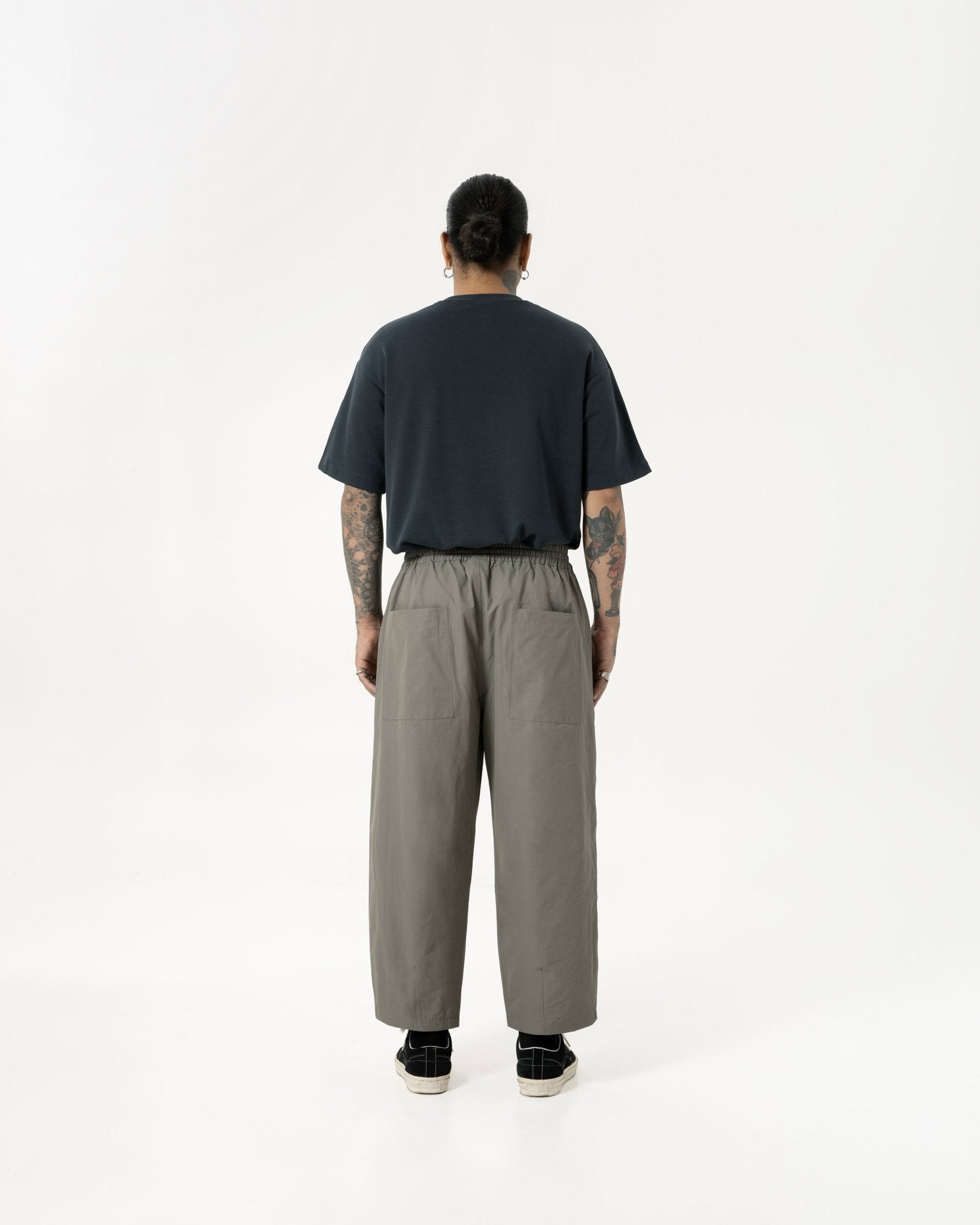 GRAYE Singapore Designer Menswear - Relaxed Elasticated Trousers - Pebble Gray