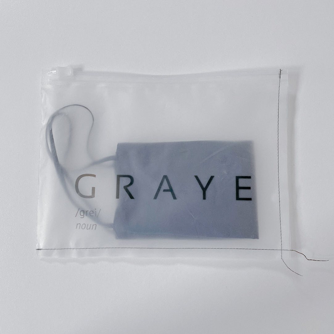 UPCYCLING PACKAGING: MASK PROTECTIVE SLEEVE - G R A Y E