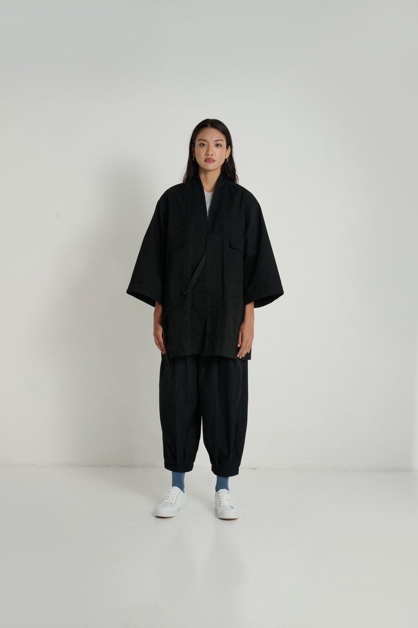 Stark Kimono Coat - Black