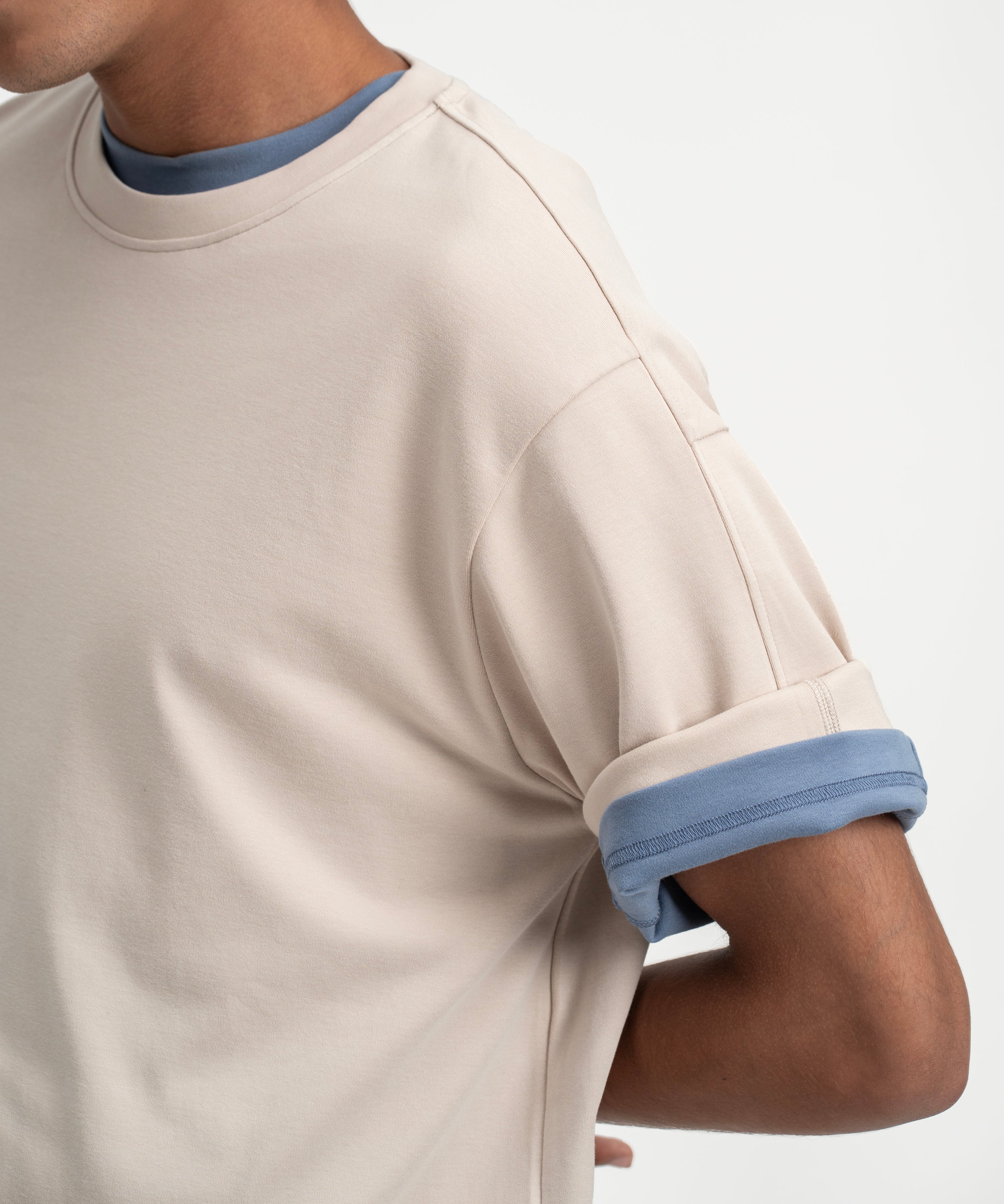 Cupro Signature Tee - Stone