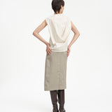 Sun Dried Drape Blouse - Chalk