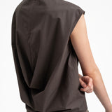 Sun Dried Drape Blouse - Cocoa