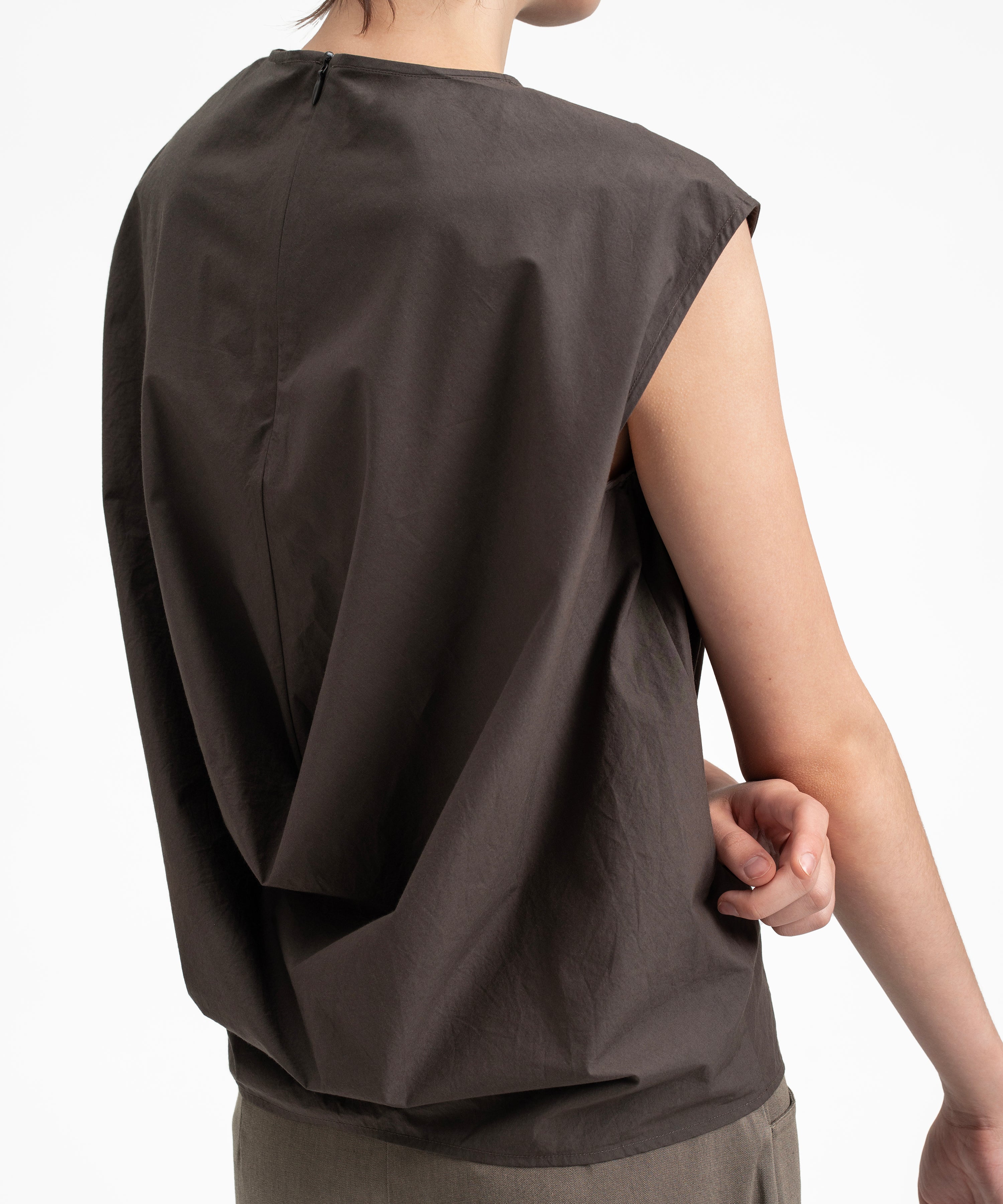 Sun Dried Drape Blouse - Cocoa