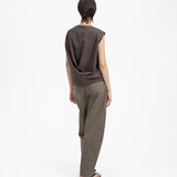 Sun Dried Drape Blouse - Cocoa