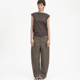 Sun Dried Drape Blouse - Cocoa