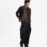 Drawstring Shirt - Cocoa