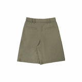 Double Waist Tailored Shorts - Olive