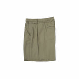 Double Waist Tailored Shorts - Olive