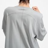 Layered Hem Tee - Slate Gray