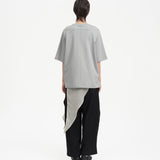 Layered Hem Tee - Slate Gray